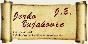 Jerko Bujaković vizit kartica